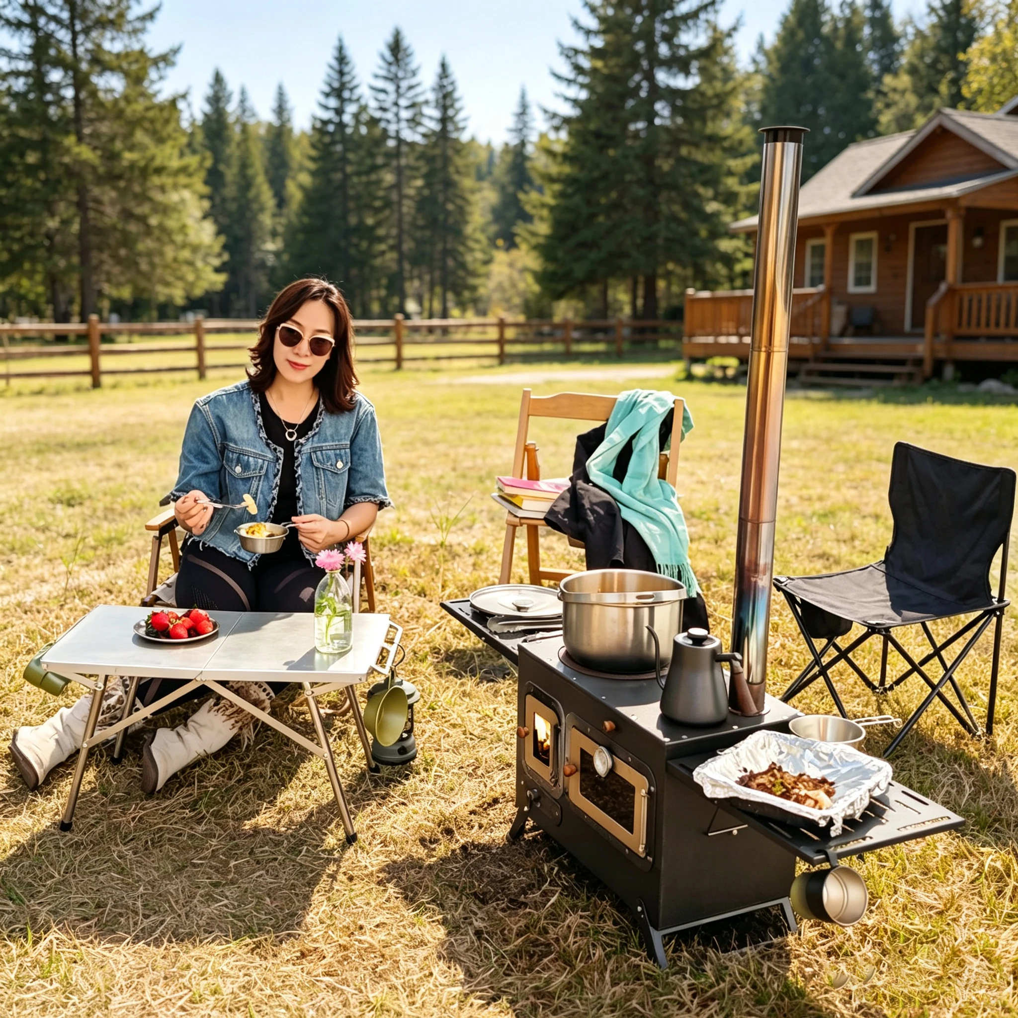 SOTECH Camping Wood Burning St - Camping Cooking Table With Windshield review and price