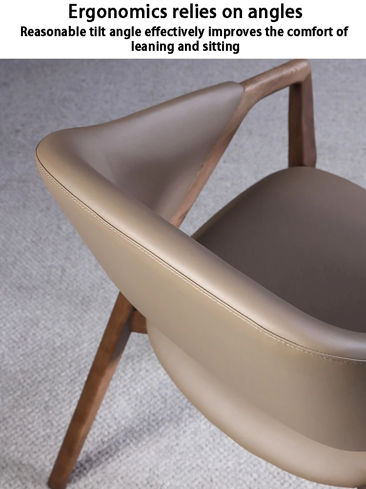 Luxury Dining Chairs Modern Minimalist Armchair Portable Living Room Single Person Chair with Backrest Home Kitchen Furnitures image 2