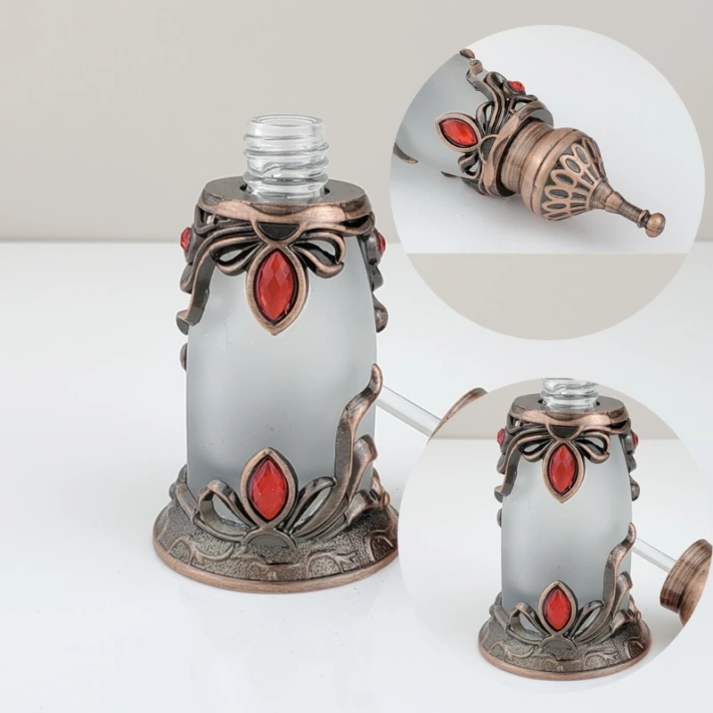 Frasco conta-gotas óleo essencial vintage, 15ml, recarregável, ferramenta beleza, dropshipping