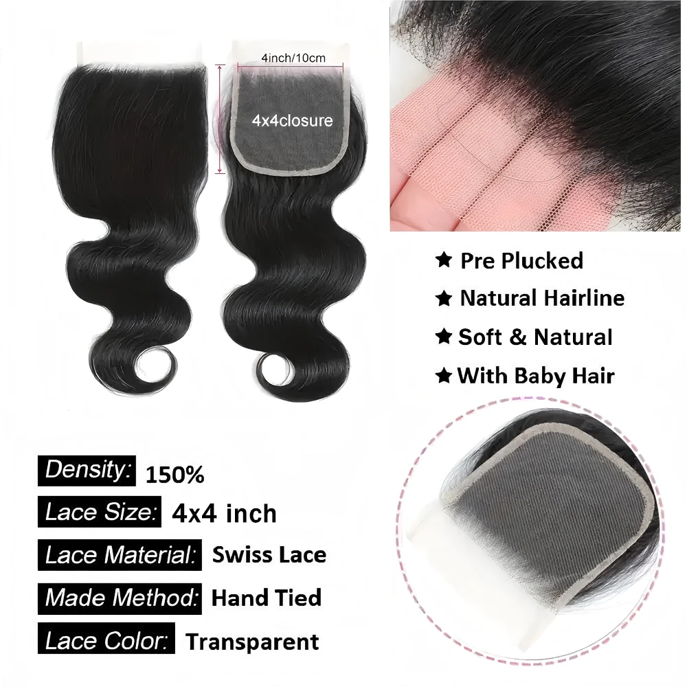 Body Wave 13x4 Lace Frontal Closure