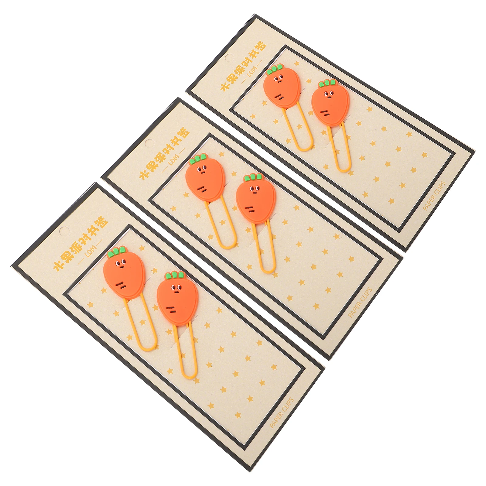 

Carrot Shape Clips Soft Gel Practical Easy Install Remove Suitable Files Photos Lovely Appearance Perfect Gift Holding