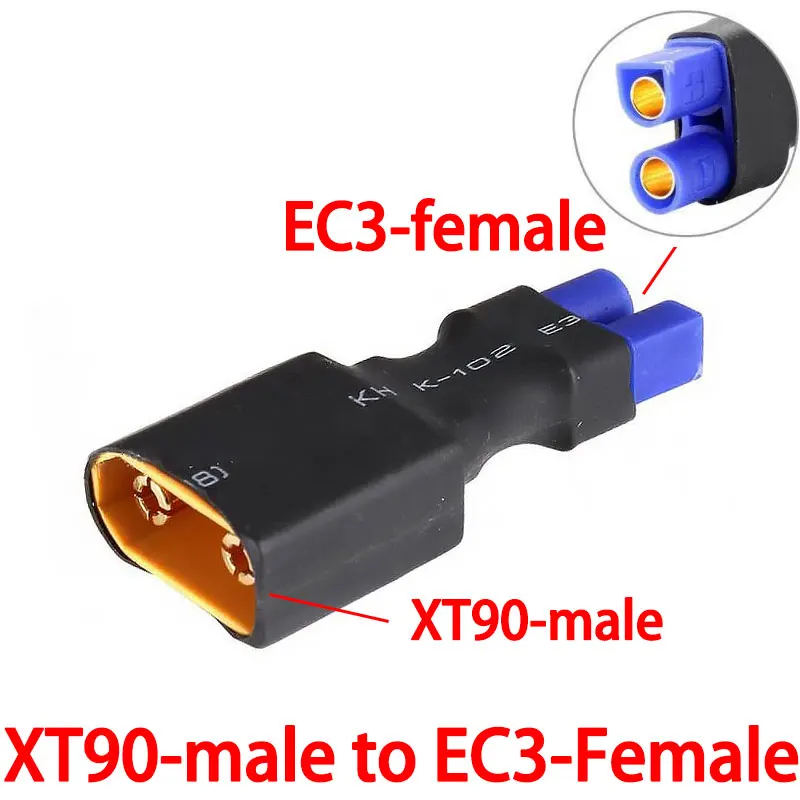 XT90 Male Female Plug to TRX EC3 Plug  Adapter For RC Helicopter Quadcopter LiPo Battery Plug Connector