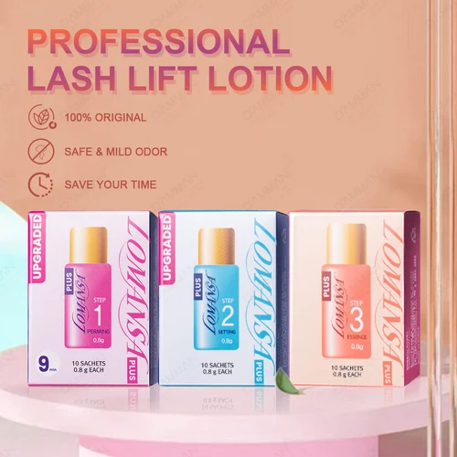 Imagen 1 del producto 1 Uds. Kit profesional de permanente y rizado para levantamiento de pestañas Lomansa paso 1 2 3 pegamento para levantar pestañas herramientas de maquillaje para rizar pestañas de larga duración