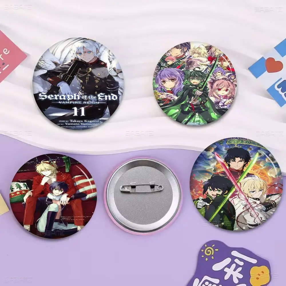 

Seraph of the End Badges Creative Tinplate Soft Button Pins Animal Icon Brooch Lapel Backpack Badge Accessories Pin