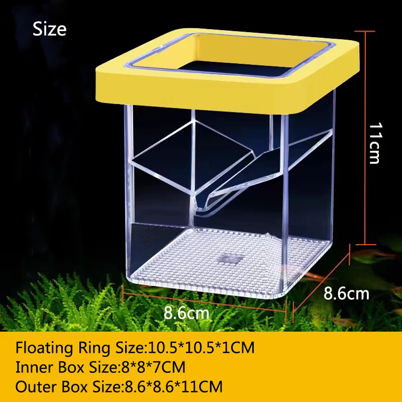 Acrylic Floating Fish Breeding Isolation Box Aquarium Breeder Feeder Fish Tank Hatching Incubator Aquarium Hatchery Accessory