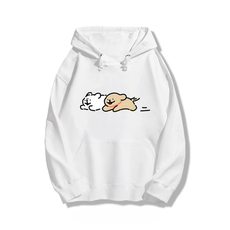 

Maltese Line Puppy Hooded Sweatshirt for Couples 2025 New Autumn and Winter Versatile Fleece Casual Jacket