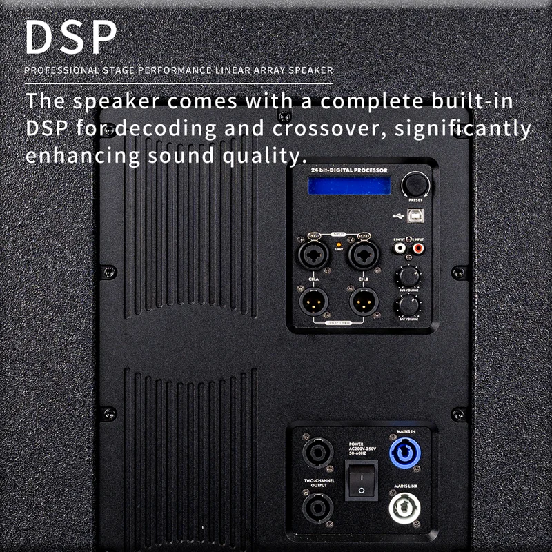 INSIGAI Hot Sale DSP Professional Speaker Sound System Audio Subwoofer Outdoor Concert Stage Passive Active Line Array Speakers - view 3