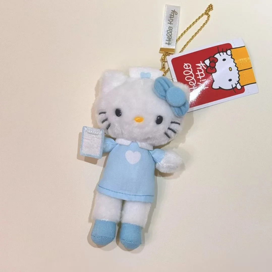 Sanrio museu série olá kitty pernas longas brinquedos de pelúcia kawaii chaveiro bonito dos desenhos animados mochila pingente acessórios presente aniversário