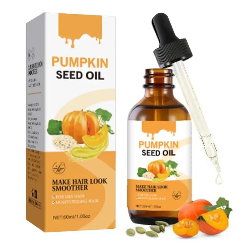 Pumpkin Seed Oil Organic Pumpkin Seed Essential Oil For Dry Damaged Hai 100% Pure Cold Pressed Carrier Oil 60ml