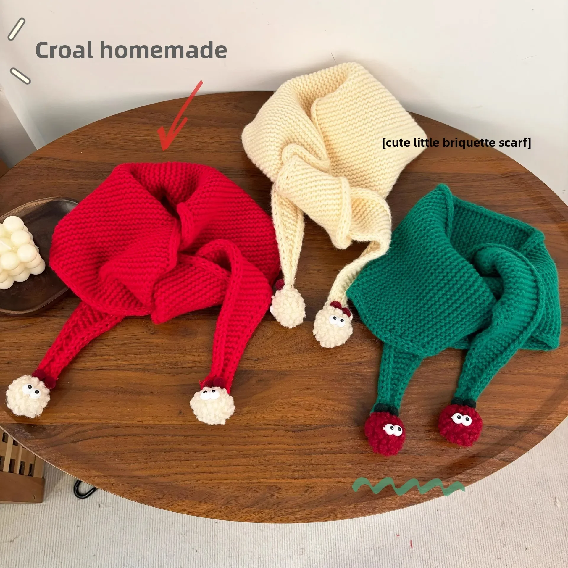 Einfarbiger Babyschal Herbst Winter Warmer Verdickter Gestrickter Weicher Wollschal für Jungen Mädchen Kleinkinder Kinder Anti-Kälte-Schal – Detail 3