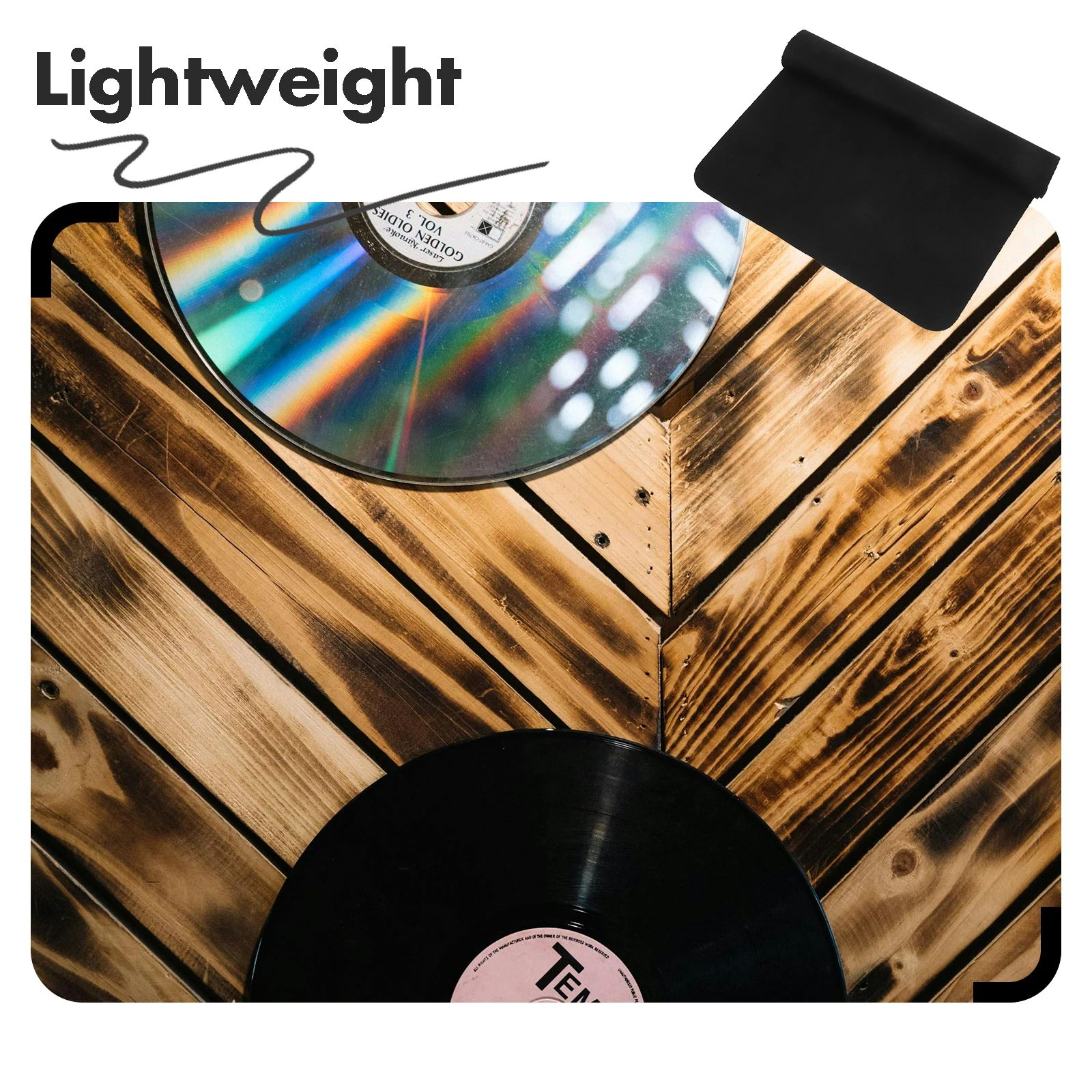 

5pcs Microfiber Cleaning Cloth for Turntable Vinyl Record Dust Remover Portable CD Album Player Lightweight Comfortable