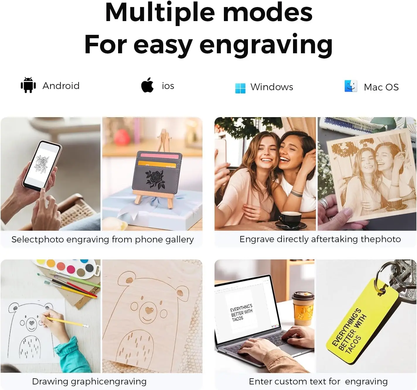 حفارة ليزر أطول RAY5 Mini 3.5 وات مع مجموعة أسطوانة دوارة، قاطع عالي السرعة 12000 مم/دقيقة، منطقة نقش 130 × 140 مم