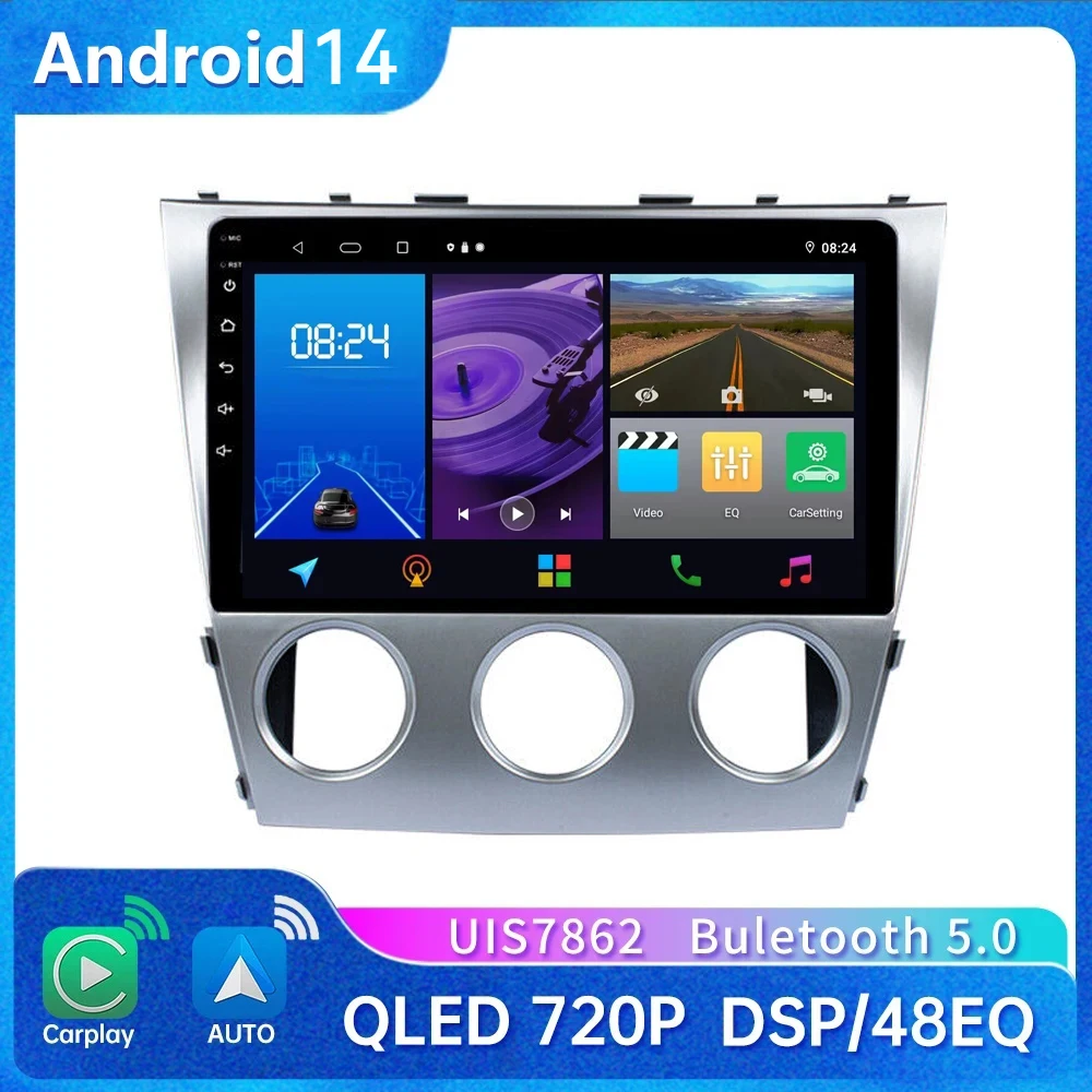 Android 14 Car Radio Auto Multimedia For Toyota Camry 2006 2007 2008 2009 2010 2011 Wireless Carplay 2din GPS Autoradio BT