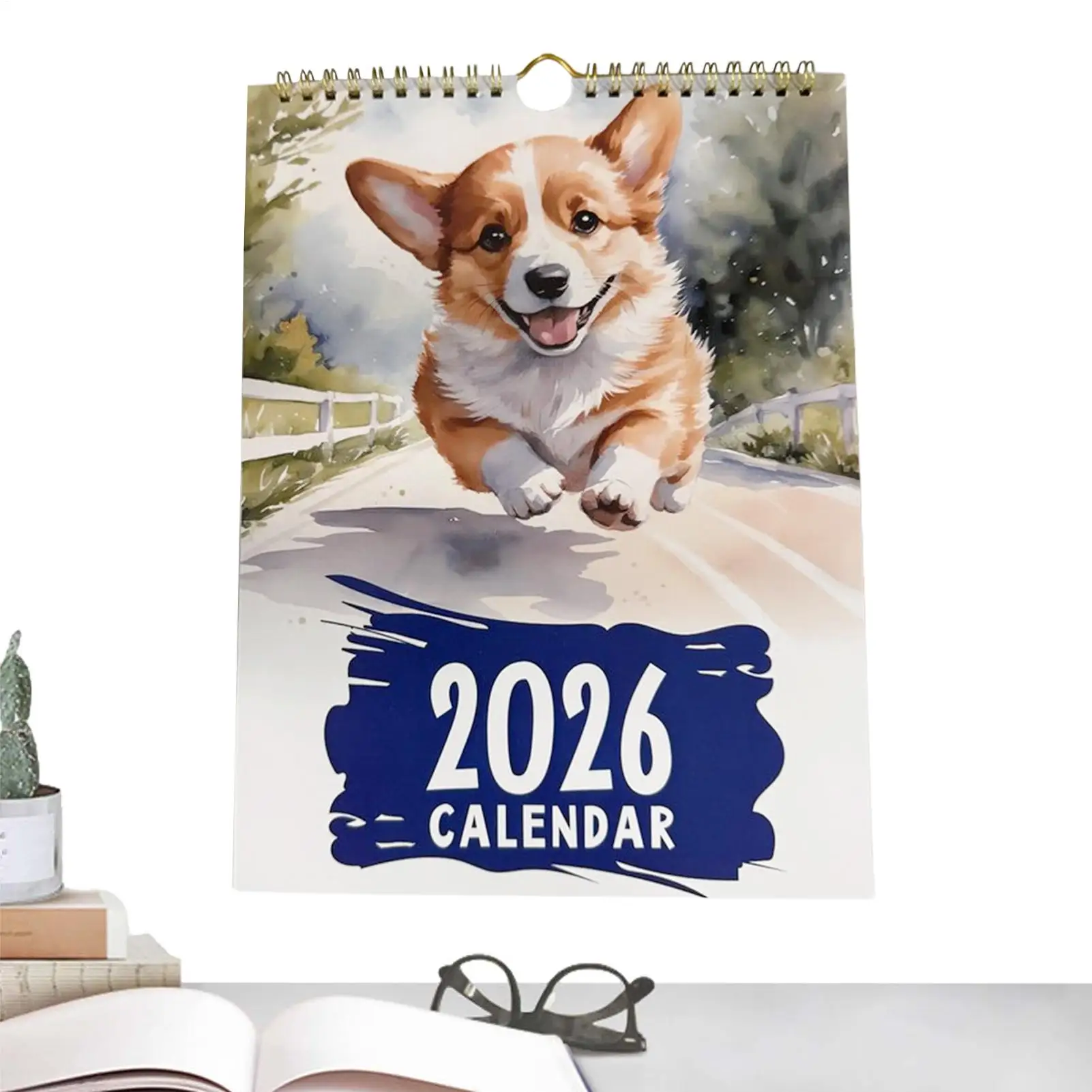 

2026 Calendar Calendar 2026 Agenda Organizer With Dog Design Planner For Work Student Teacher Classroom Office School