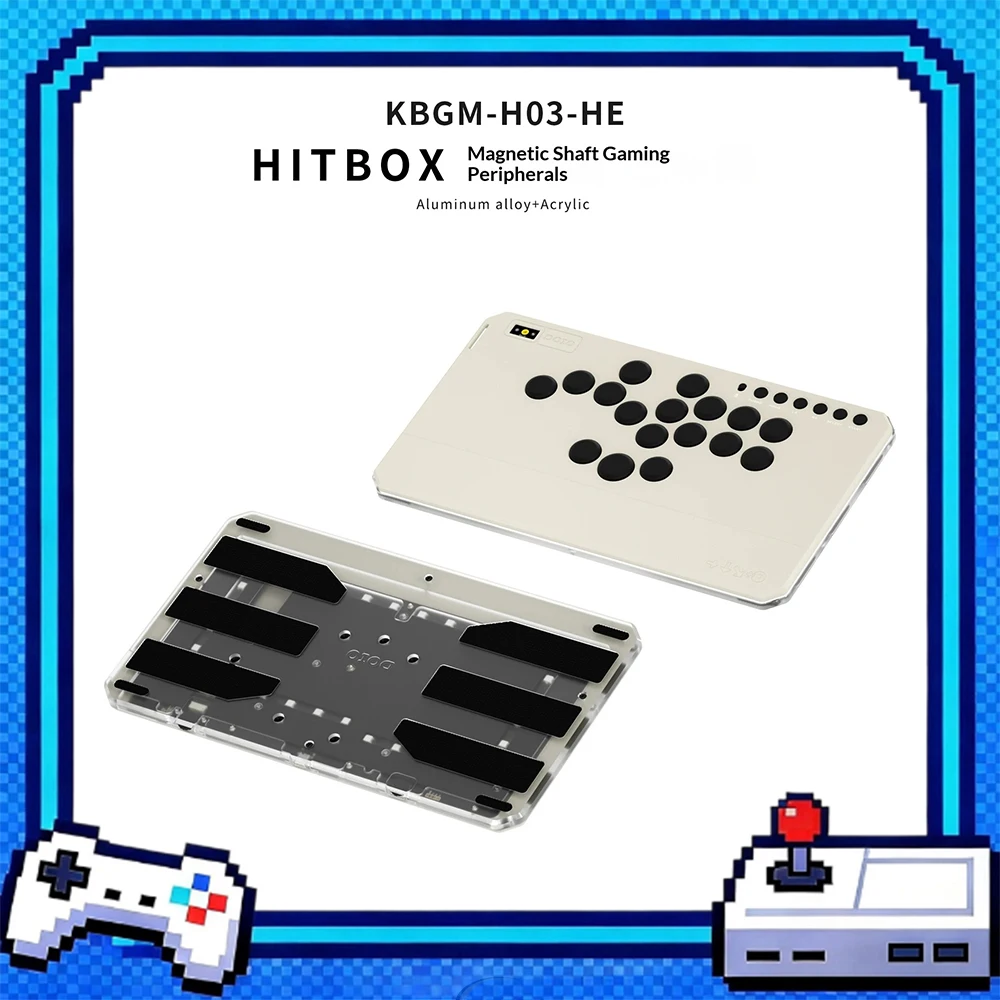 DOIO KBGM-H03-HE Game Keyboard PBT Theme Keycap 0.05 Rapid Trigger Wired Keyboard Aluminum Alloy Shell Amber Short Magnetic Axis