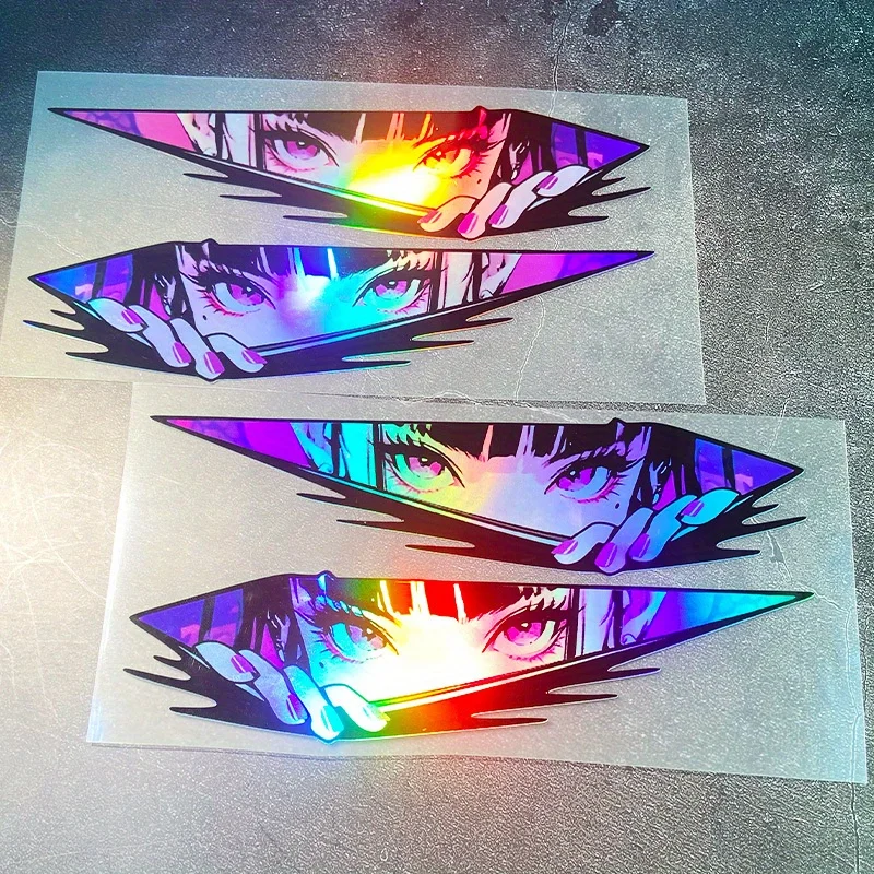 JDM Anime Motorcycle Sticker 1Pair Waterproof Durable Vinyl Decals For Motorbike Fuel Tank Side Panel Scooter Helmet Box DIY