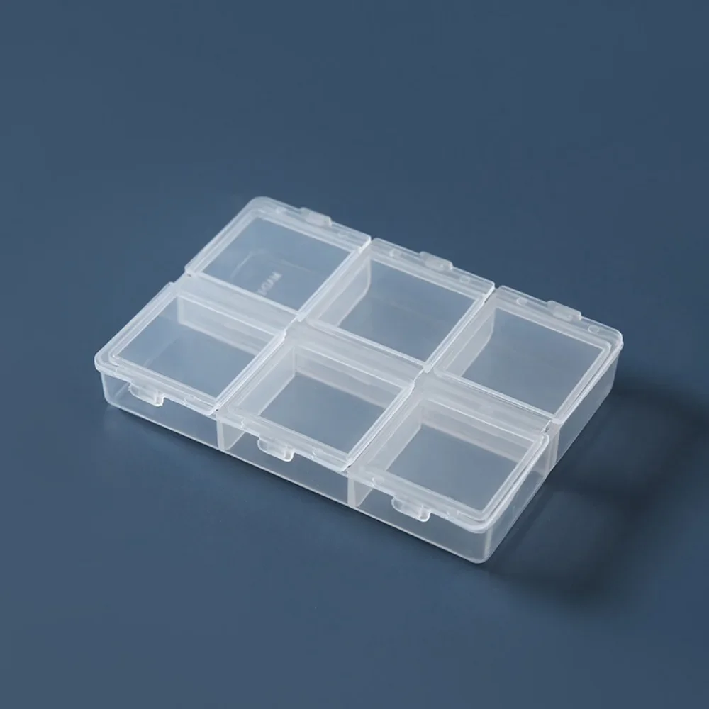 Pill Storage Box 6 Cells Medicine Box Weekly Tablet Holder Storage Organizer Container Case Pill Box Case for Travel