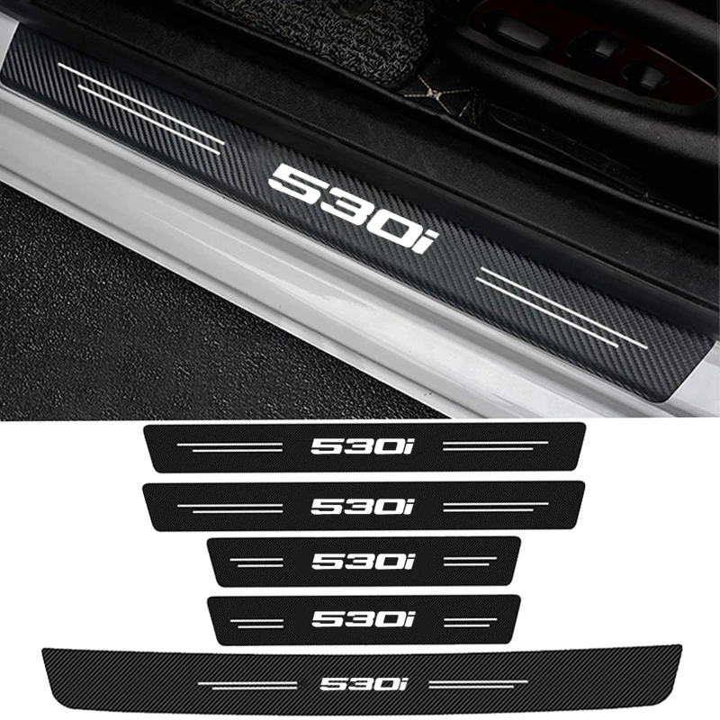 Car Door Sill Protection Scuff Plate for BMW 5 Series 530i Badge F11 F10 F07 GT5 M5 G30 G31 G38 Trunk Bumper Anti Scratch Strips