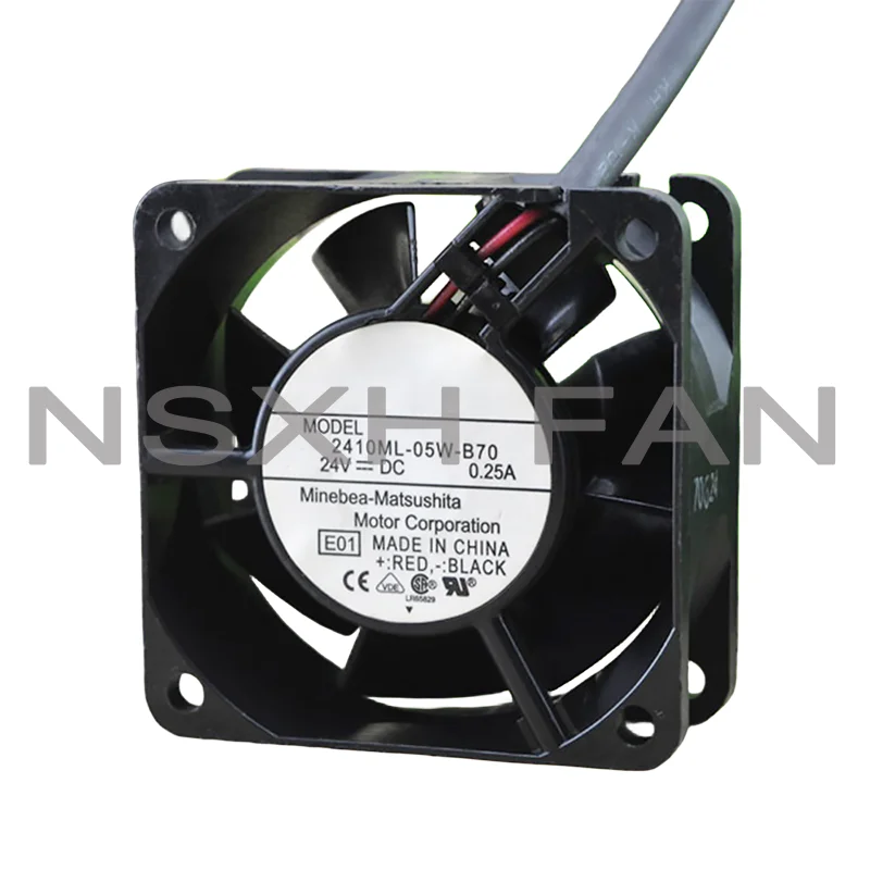 2410Ml-05W-B70 6025 60Mm 6Cm 60*60*25Mm Koelventilator Voor Serverbehuizing 24V 0,25a Met 2pin