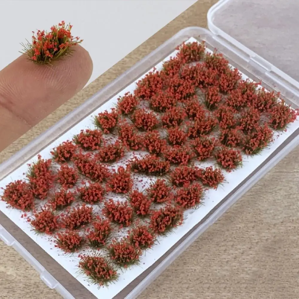 Simulation Miniature Flower Cluster Plant Materials Model Making Flower Grass Model Artificial Railway Train Static Flower Model