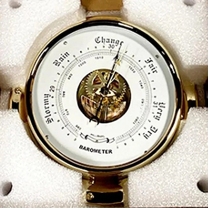 180mm Diameter Brass Barometer Maritimes Barometers for Sailing Ship Weather Instrument Marine Weather Stations L8RC