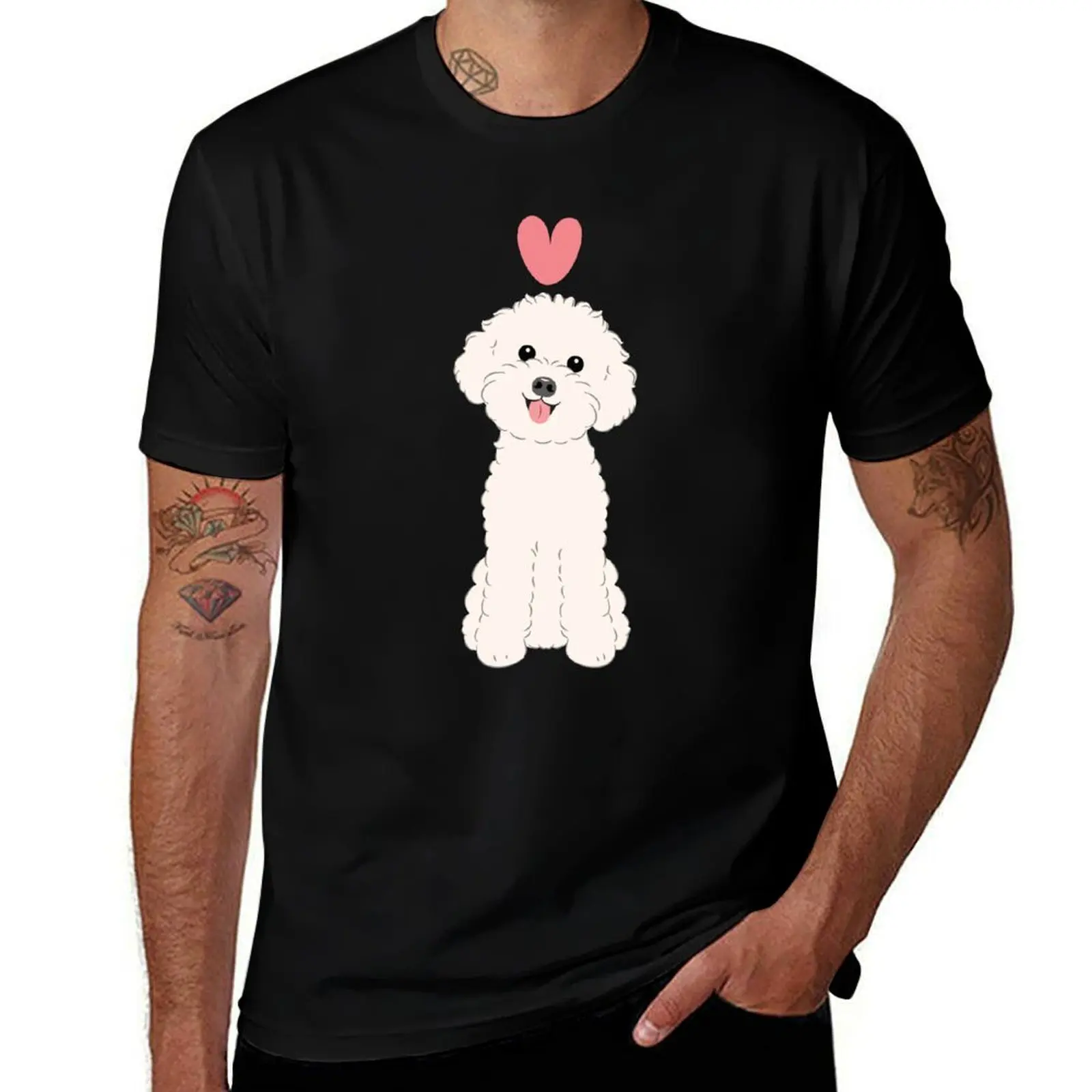 

LOVE White Toy Poodle T-Shirt man t shirt heavy cotton essential t shirt T-Shirt