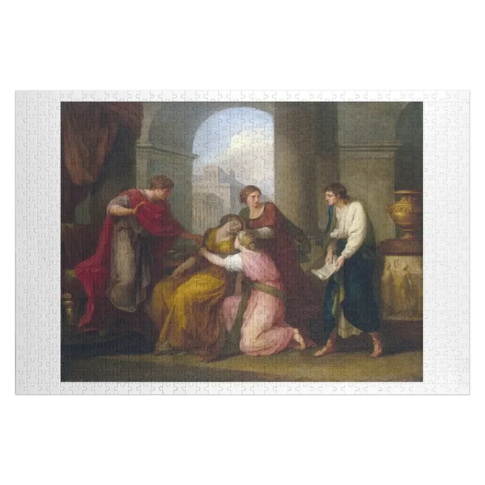 

virgil reading the aeneid to augustus and octavia Jigsaw Puzzle Personalized Wooden Name Puzzle