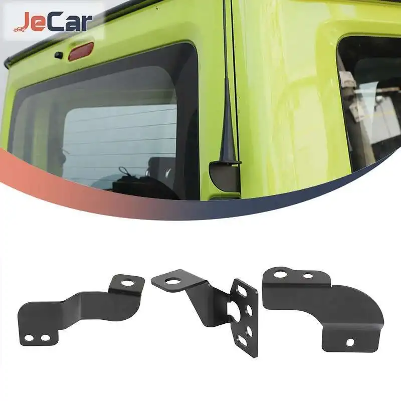 JeCar-soportes de soporte de antena para coche Suzuki Jimny JB64 2019 +, soporte de bisagra para antenas de coche, soporte de hierro, accesorios exteriores