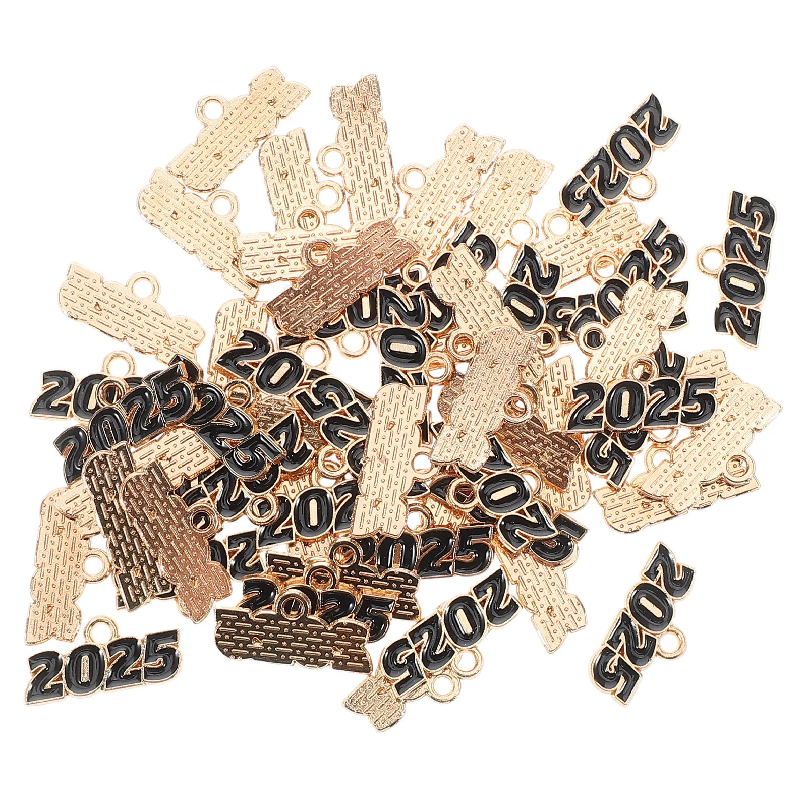 

100 шт. Подвески-шармы на выпускной 2025 года для изготовления украшений своими руками, брелоков, браслетов, соединителей, сувенир на память о выпускном 2025 года