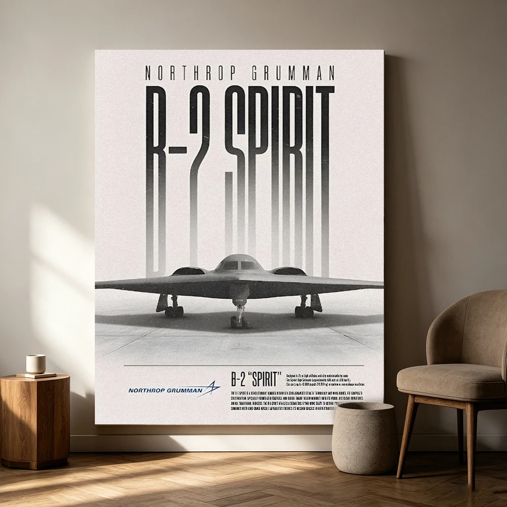 Aircraft Canvas Poster SR71 Blackbird F22 Raptor B2 Spirit F15 F16 Aviation Wall Art Print Living Room Office Man Boy Room Decor - view 4