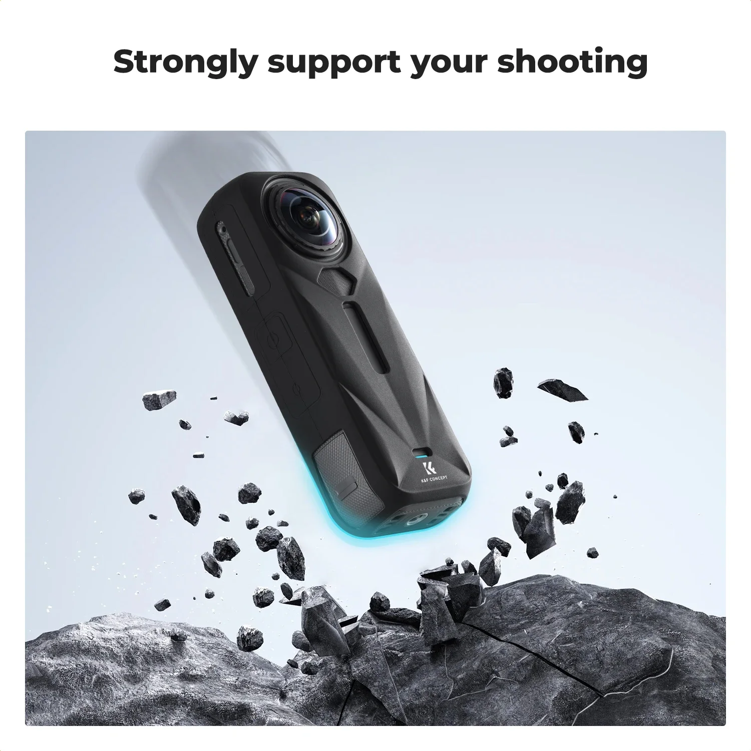 K&F CONCEPT Schutzhülle für Insta360 X5 – Weiches Silikon, Rundumschutz gegen Stöße, Objektivabdeckung, Wasserdicht und Kratzfest
