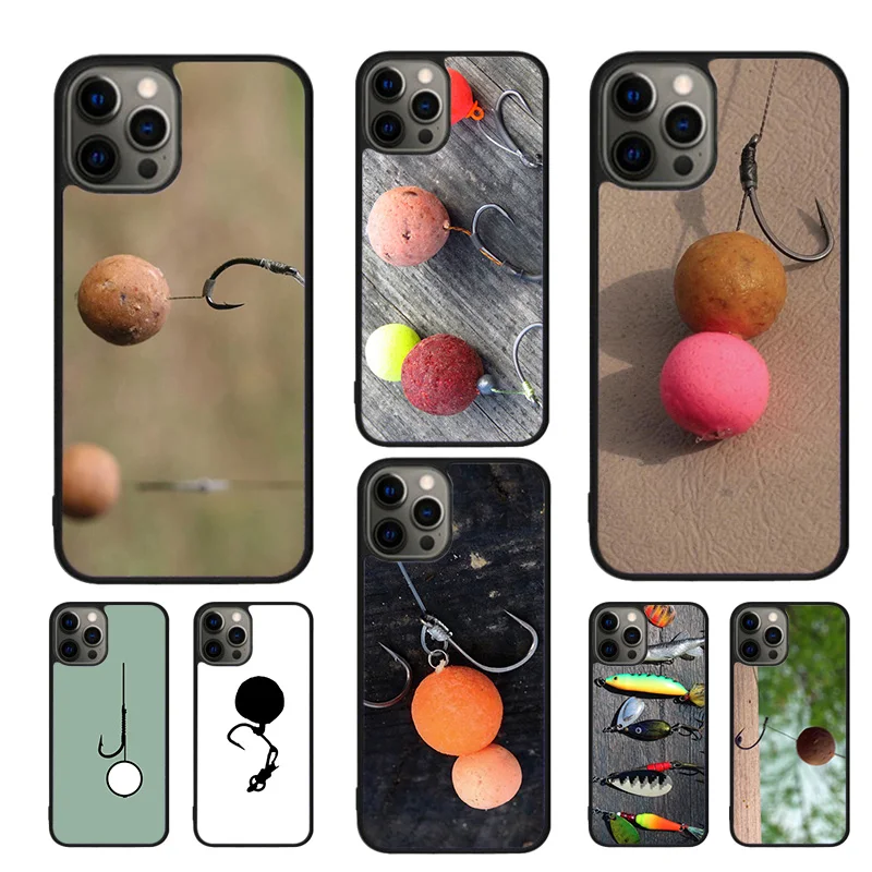 Rig Hook Carp Fishing BoiliePhone Case For iPhone 16 15 14 11 12 13 mini Pro  XR XS MAX Plus coque Cover Shell