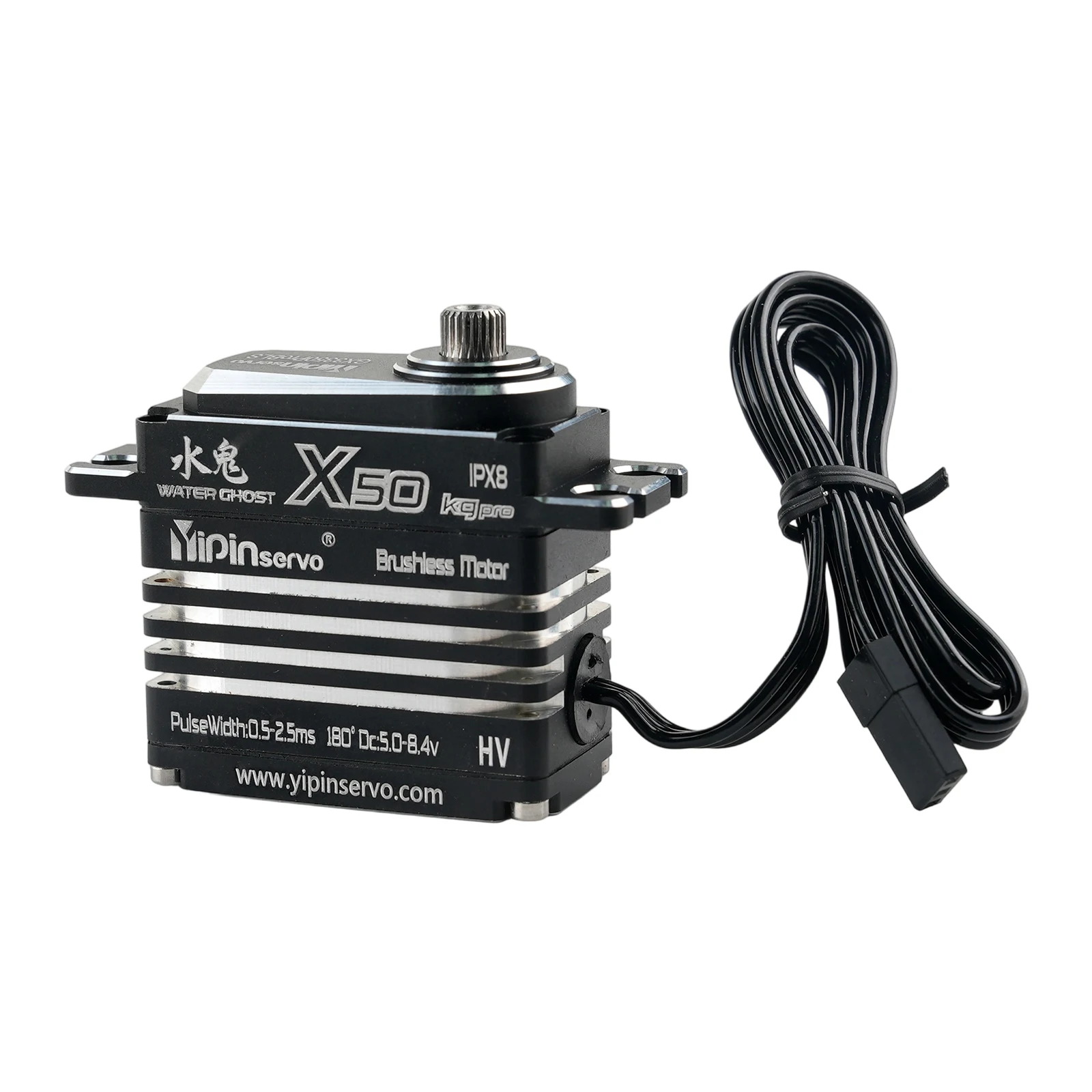 Motor servo sem escova digital totalmente metálico de 50kg 180 ° /270 °   Servos altos da engrenagem IP67 do metal do torque do controle do ângulo para aeronaves do carro do robô