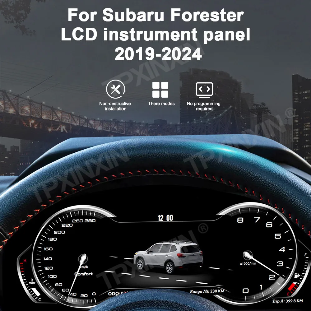

12.3 inch Screen Digital For Subaru Forester 2013 2014 -2024 LCD Gauges instrument Virtual Driving cluster Cockpit SpeedoMeter