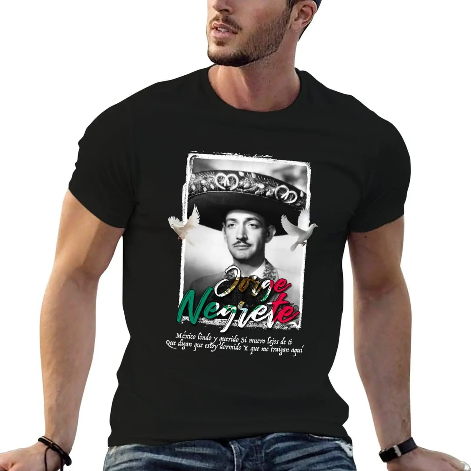 Jorge Negrete Mexico Lindo y Querido T-Shirt cotton tshirt 100% funny t shirts cotton T-Shirt