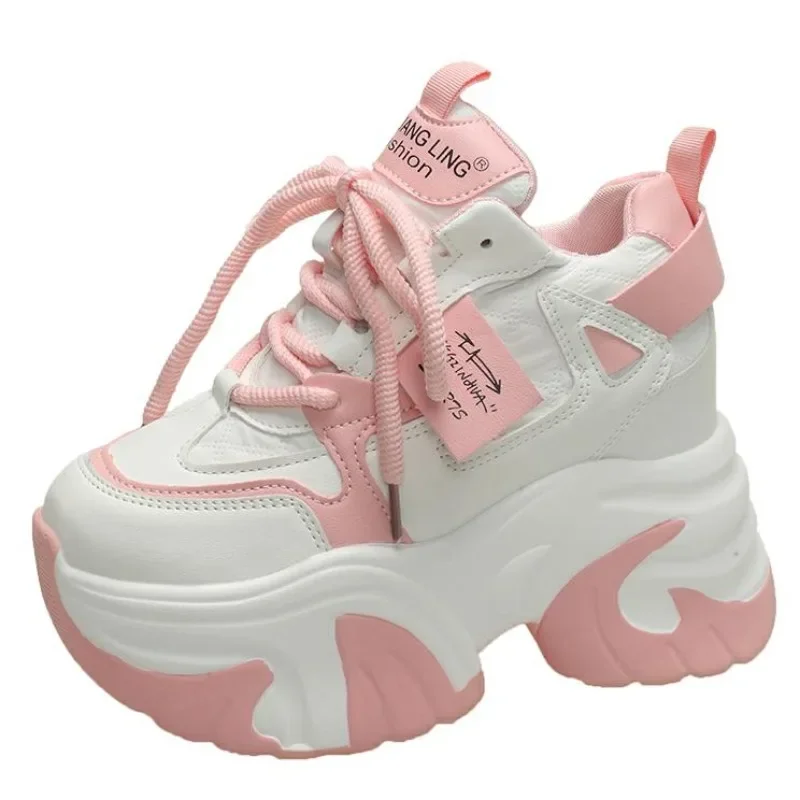 

Женские кроссовки на высокой платформе, 2023, спортивные женские кроссовки на толстой подошве, вулканизированная обувь, женские кроссовки на массивном каблуке, Zapatillas Mujer 10 см