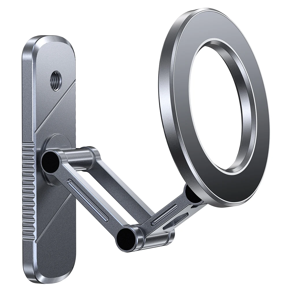 

Dual Side Magnetic Phone Holder Foldable 360° Rotating for Magsafe Aluminum Stand for iPhone 17 16 15 Android Car Desktop Mount