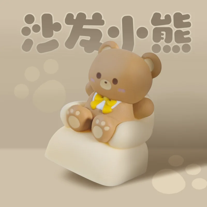 

Оригинальный диван, милый плюшевый мишка, колпачок для клавиш, индивидуальная настройка, механическая клавиатура из смолы, колпачок для клавиш, одиночный ключ ESC