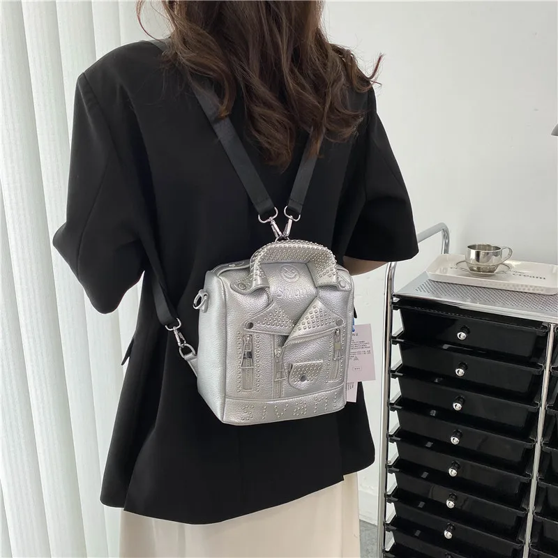 Branded Jackets Bags for Women Fashion Studded Crossbody Bag Personality Purses and Handbag Designer Shoulder Bag Top Backpacks