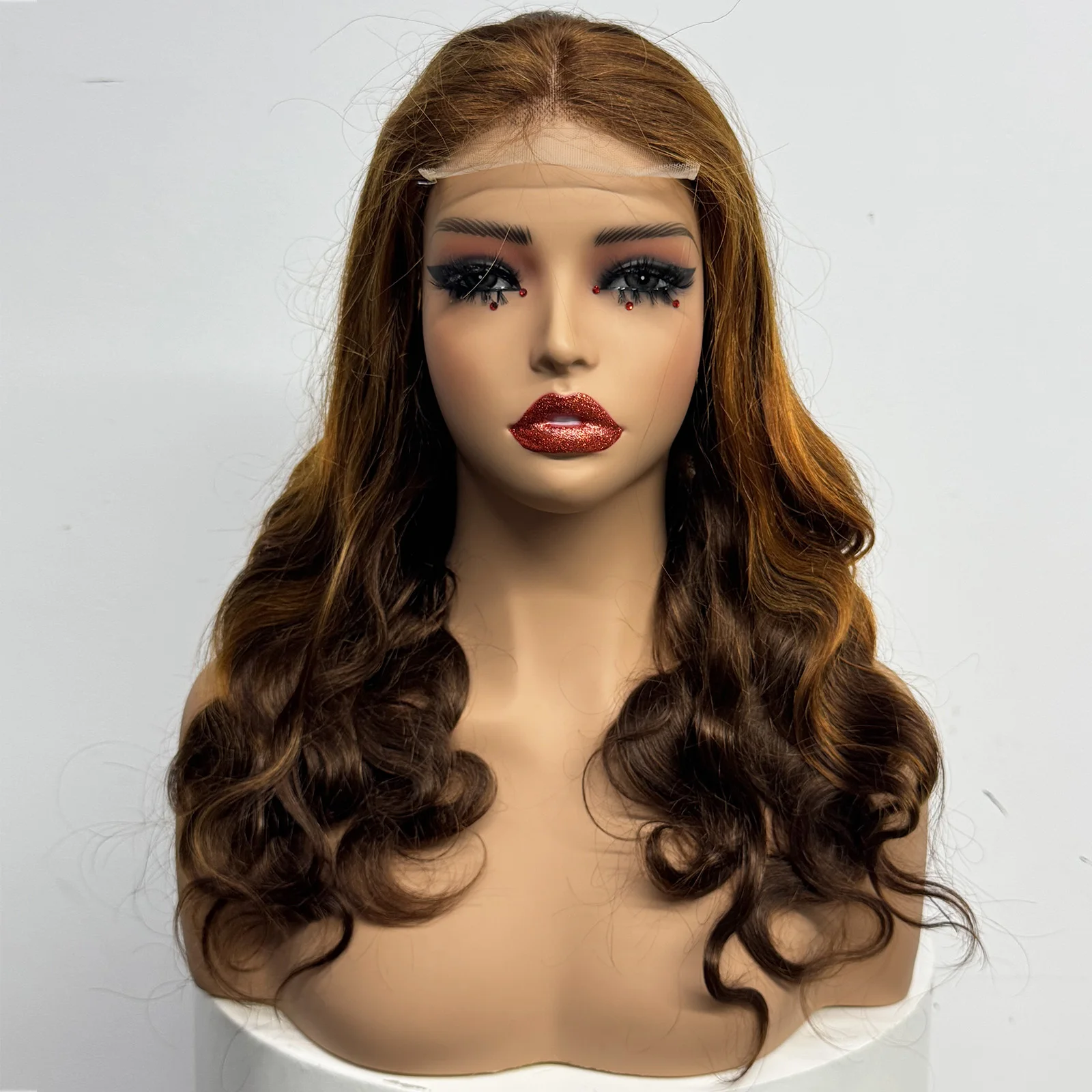 4x4 الدانتيل إغلاق شعر مستعار 280% الكثافة الجسم موجة 100% باروكة من شعر طبيعي 20 بوصة البرازيلي شعر ريمي شعر مستعار قبل قطعها للنساء السود