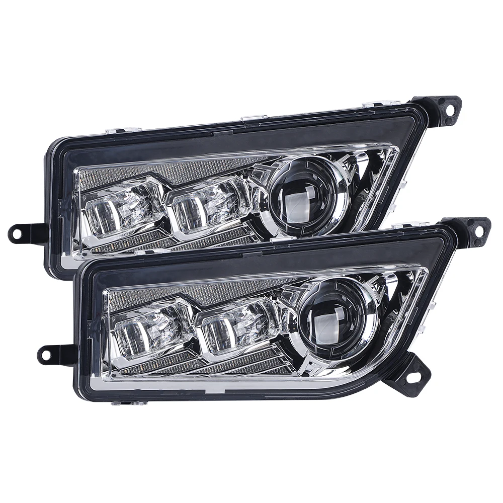 أجزاء وملحقات Atv Utv سطوع فائق 120 واط LED لمبة المصباح H4 H/l شعاع مع عيون الملاك DRL لـ Polaris RZR 1000 14-16 #3