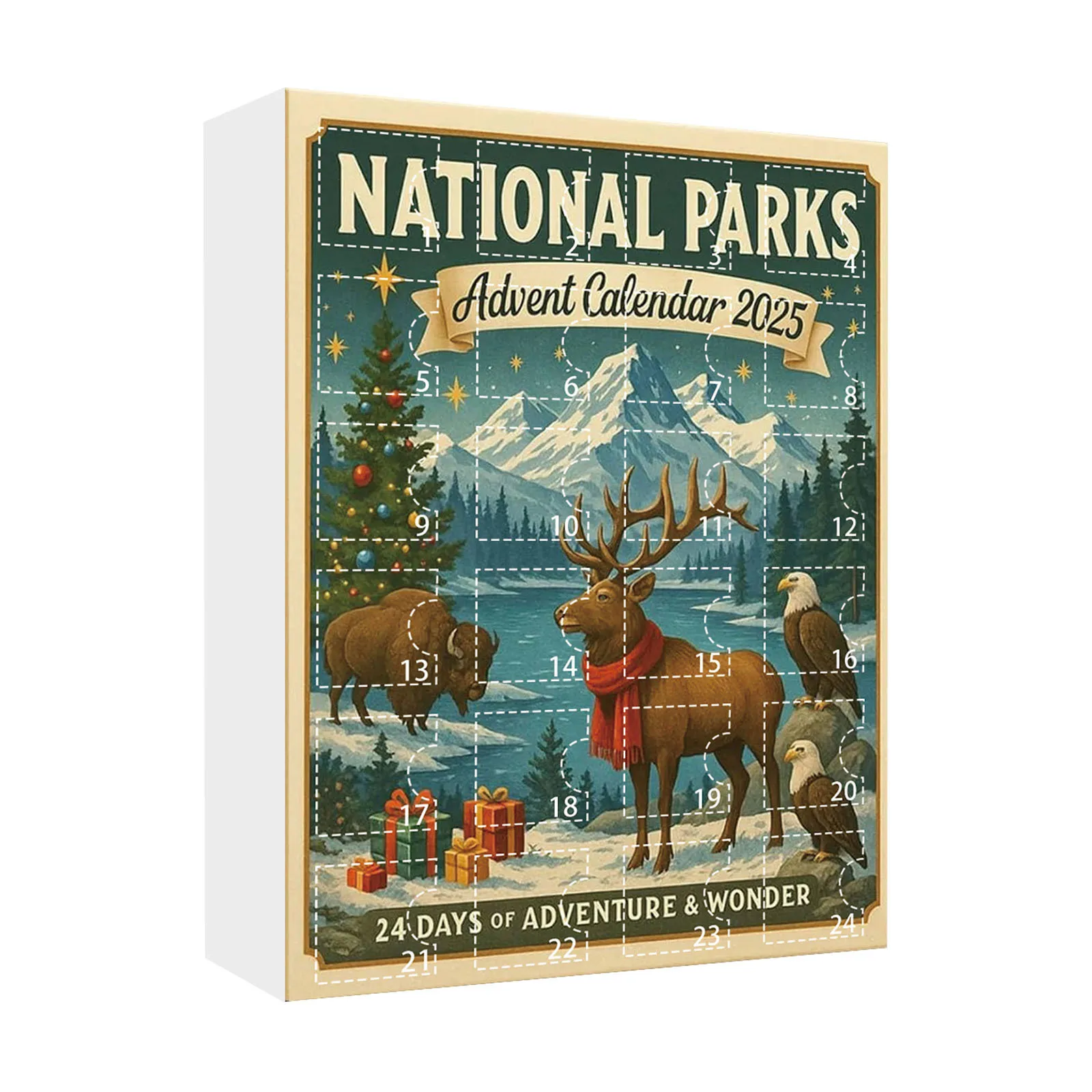 2025 National Parks Advent Calendar 24 Dolls Decorative Ornaments Christmas Countdown Calendarfor Xmas Gifts Blind Box