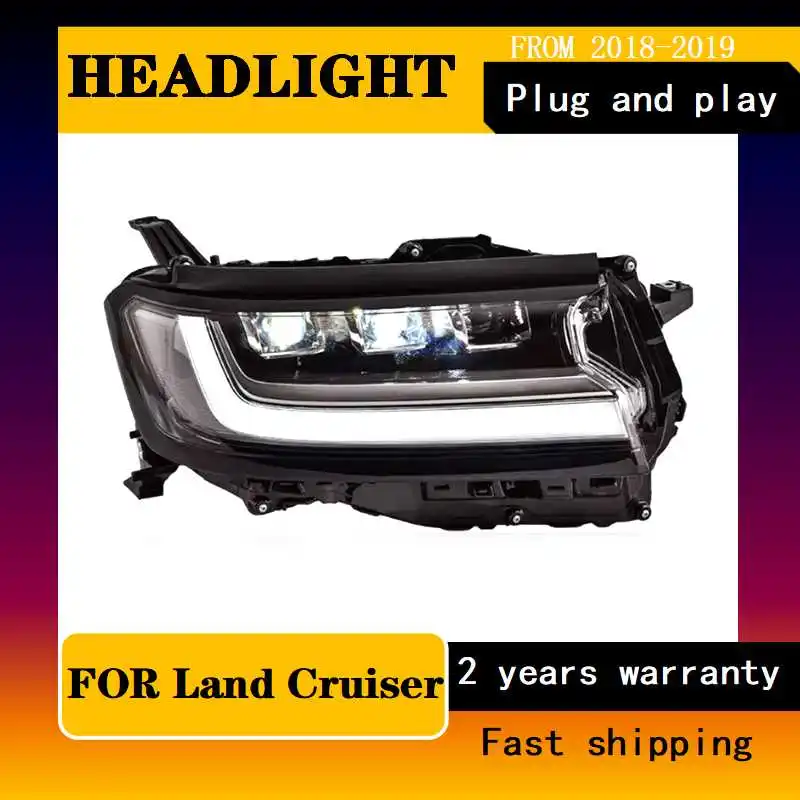 Lampada frontale per Toyota Land Cruiser LED Headlight 2019-2023 fari LC300 DRL indicatore di direzione proiettore Angel Eye abbagliante