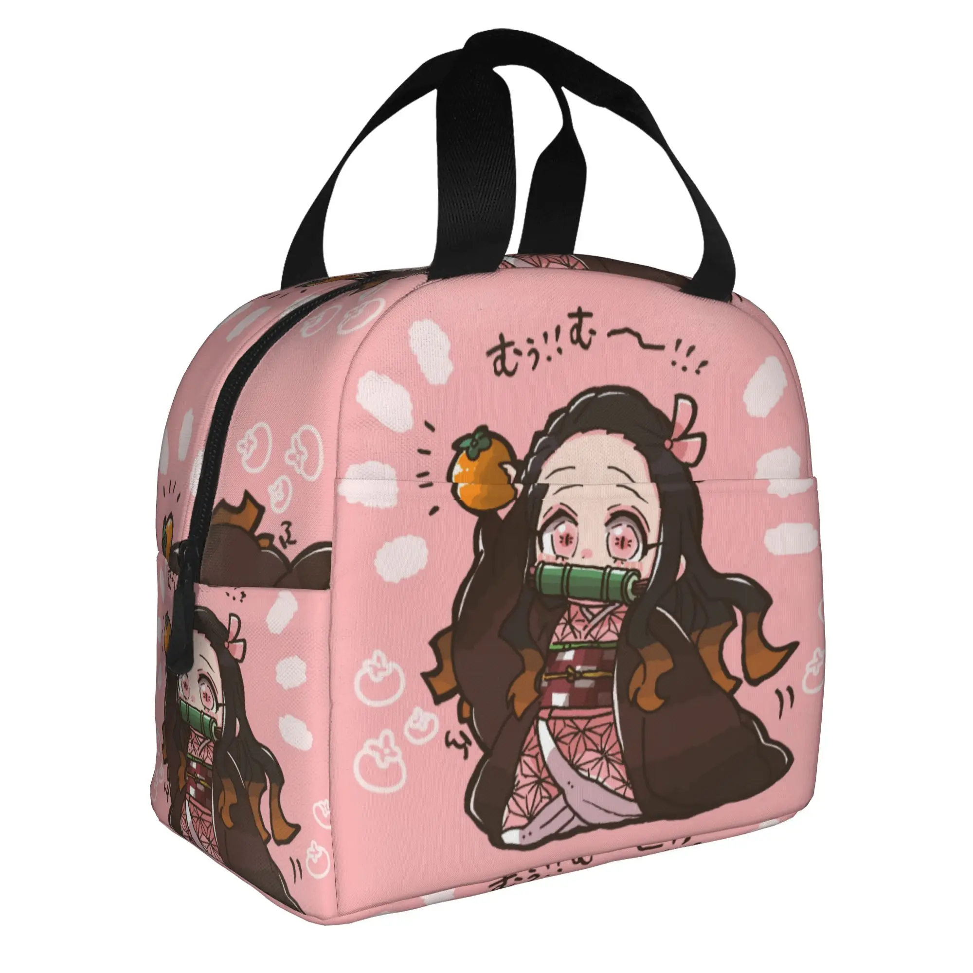 Demon Slayer Kimetsu no Yaiba  Insulated Lunch Bag  Kamado Nezuko Devil's Blade Leakproof Cooler Thermal Lunch Box Women Men