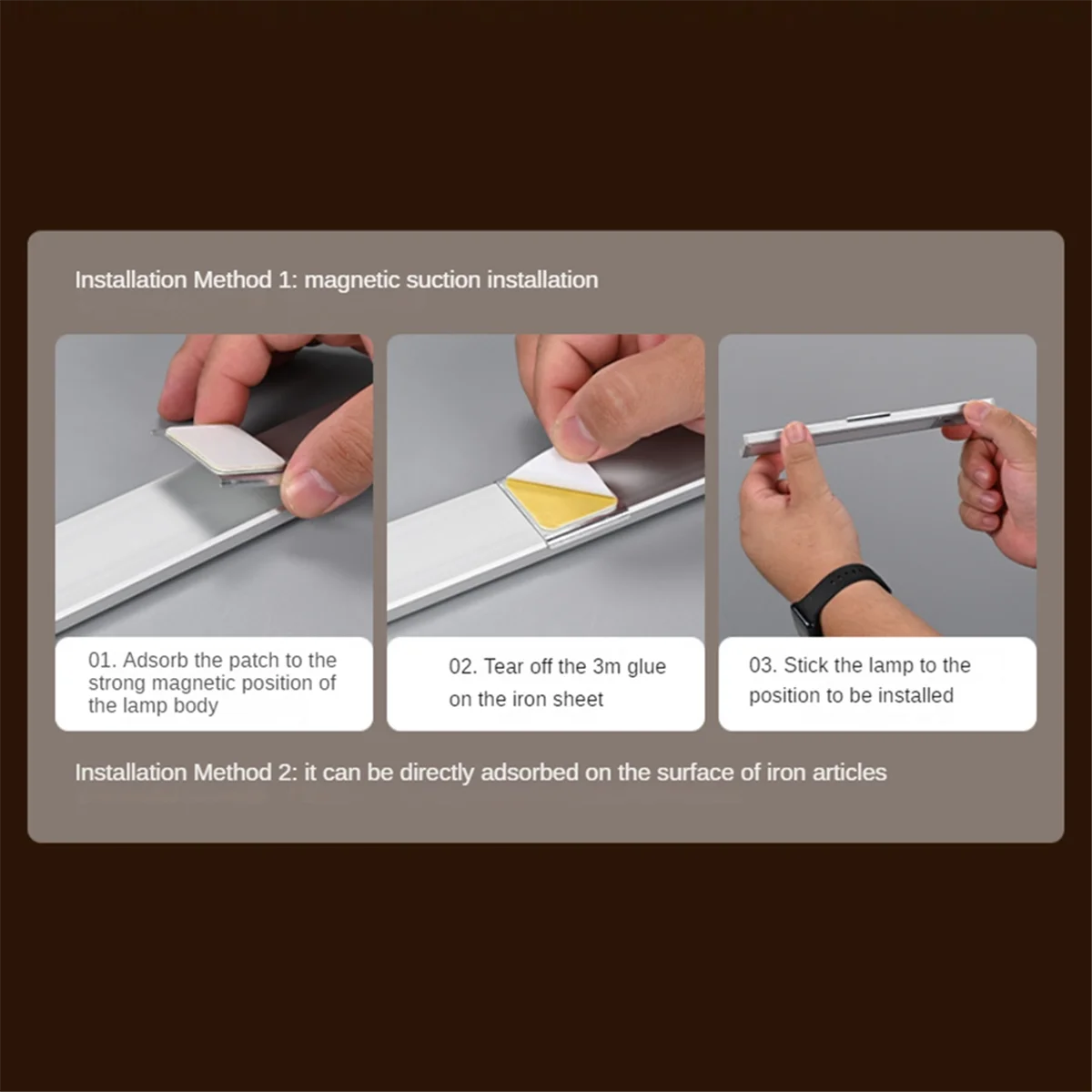 124LED датчик движения освещение в помещении с регулируемой яркостью под освещением шкафа перезаряжаемые беспроводные светильники для шкафа ночь