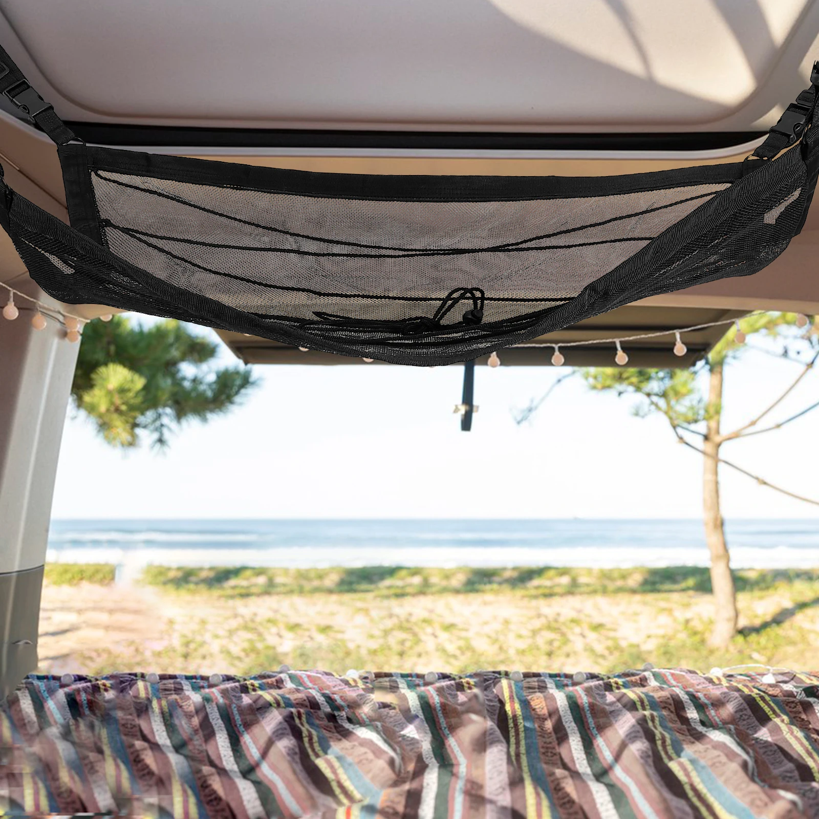 

Roof Mesh Storage Net Auto Accessories Automotive Cargo Organizer Polyester