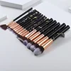Set di pennelli per trucco da 10 pezzi, polvere cosmetica, ombretto, fondotinta, fard, miscelazione