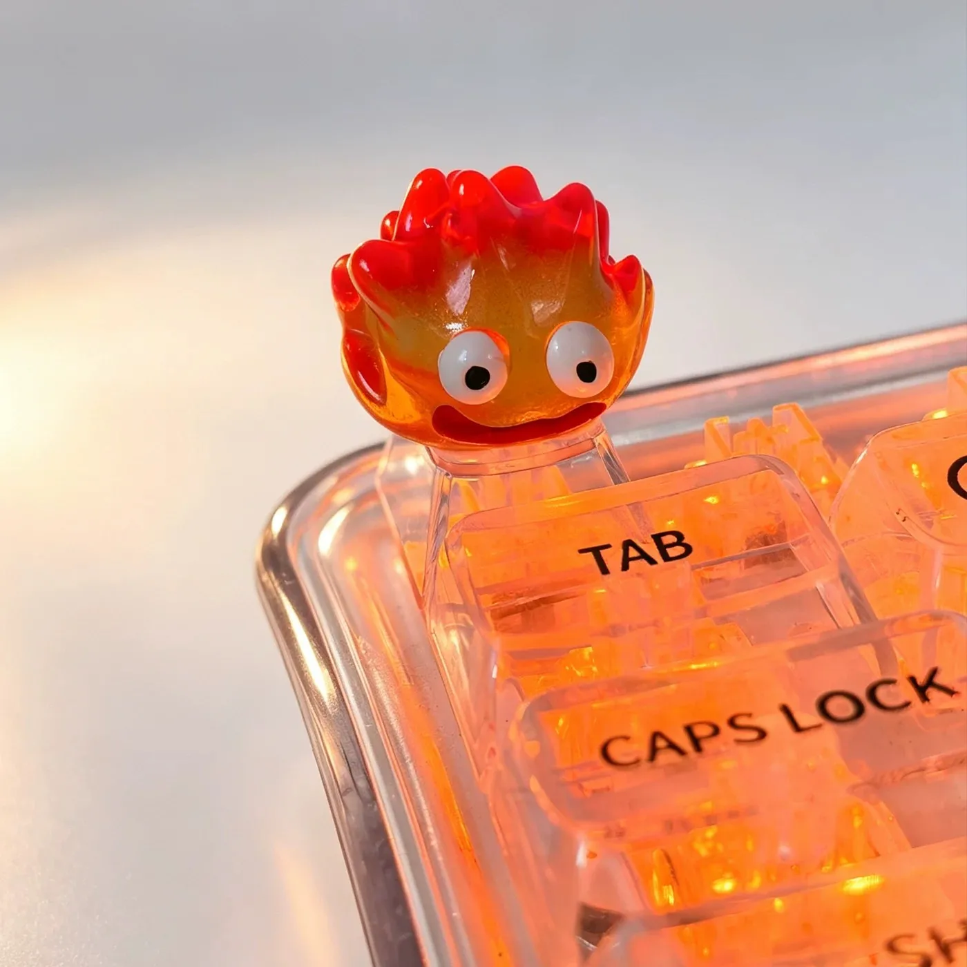 Flame Keycaps Transparent Personalized Keycaps Gaming Mechanical Keyboards Customized Decorative Keycaps