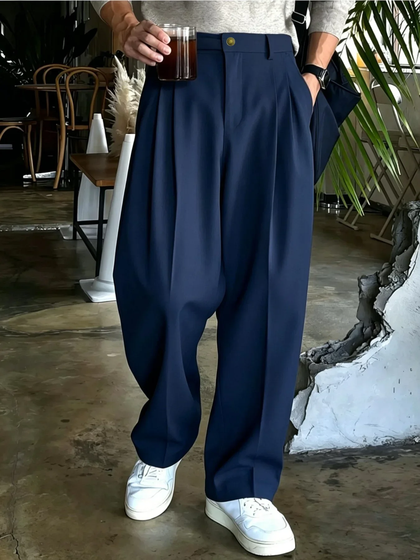 Male Pants Stretch Solid Black Smart Casual Men's Trousers Office Quick Dry Suit Pants New Spring Autumn Korean Straight Pants