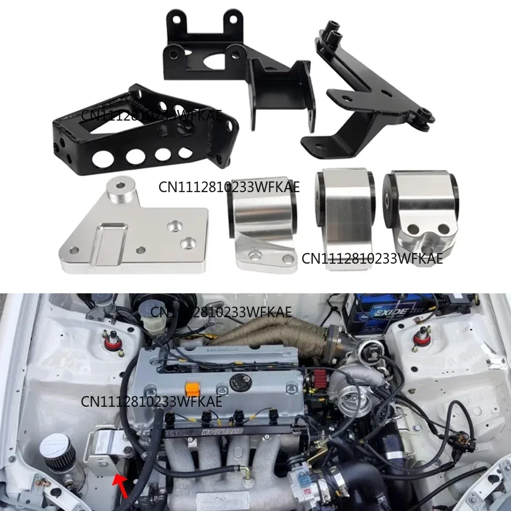 70A K-series Engine Bracket Kit Motor Mount Bracket Replacement For Honda Civic 92-95 EG K20 K24 K-series EG Motor Swap Kit - view 5